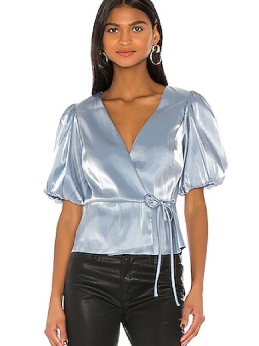 Amanda Uprichard Maggie Blouse in Mist Size Petite Sold Out